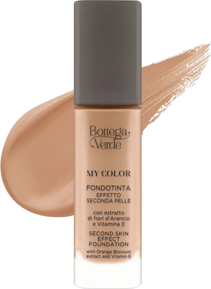 Тональный флюид Bottega Verde My Color Second Skin Effect сияющий матирующий, 30 мл, оттенок Pink Sand
