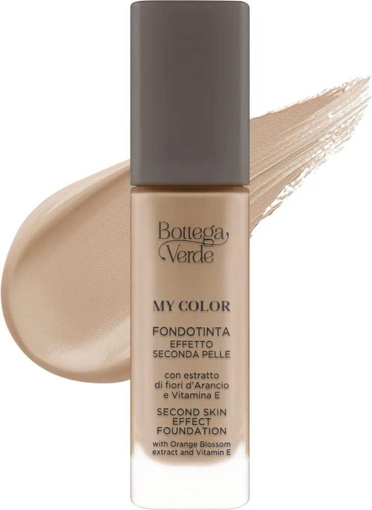 Тональный флюид Bottega Verde My Color Second Skin Effect сияющий матирующий, 30 мл, оттенок Pink Beige