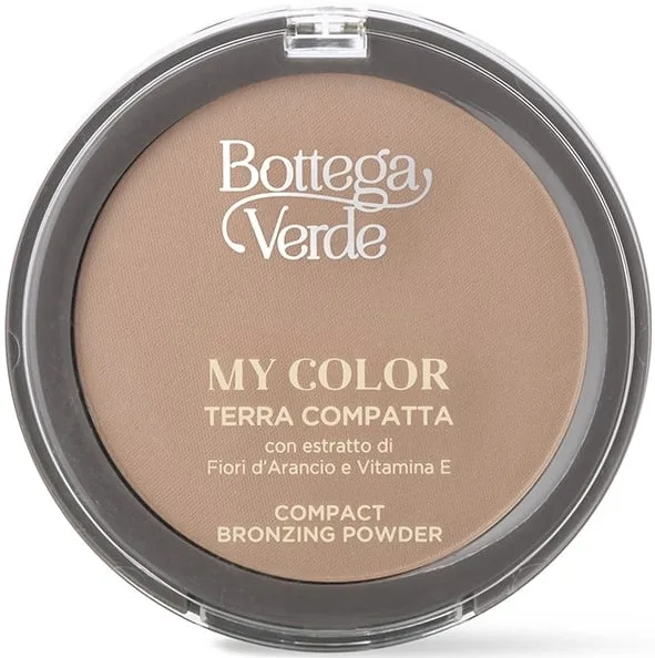 Пудра для лица Bottega Verde My Color Compact Bronzing Powder бронзирующая, компактная, 8 г, оттенок Almond