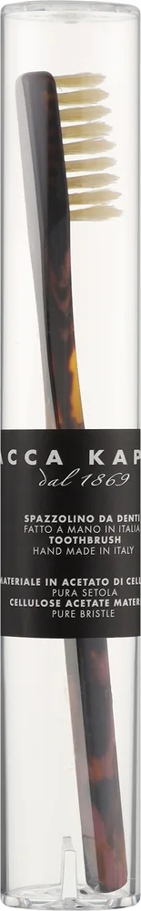 Зубная щётка Acca Kappa Regular Natural Bristles Tooth Brush с натуральной щетиной, Pink Flambe и Brown, 1 шт