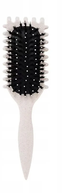 Щётка для кудрявых волос Lewer Curls Define Brush со щетиной кабана, для влажных и сухих волос, бежевая, 1 шт