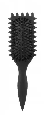 Щётка для кудрявых волос Lewer Curls Define Brush со щетиной кабана, термостойкая, чёрная, 1 шт