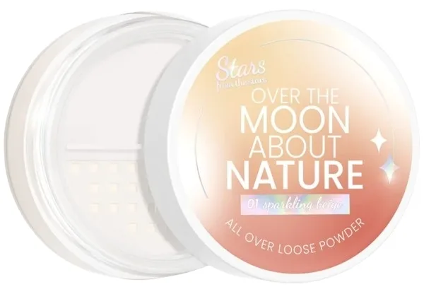 Пудра рассыпчатая Stars From The Stars Over The Moon About Nature All Over Loose Powder для лица и области под глазами, натуральная, 10 г, оттенок 01 - Sparkling Beige