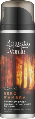 Пена для бритья Bottega Verde Nero d’Ambra с амбровым ароматом, кремовая, 200 мл