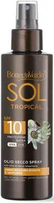Масло для тела Bottega Verde Sol Tropical сухое для загара SPF 10 спрей 150 мл