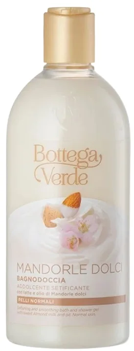 Гель для ванны и душа Bottega Verde Mandorle Dolci с молоком и маслом миндаля, 400 мл
