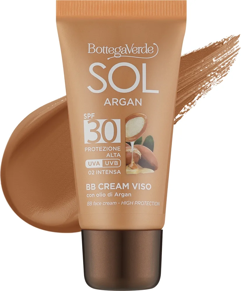 Крем BB Bottega Verde Sol Argan BB Cream солнцезащитный, SPF30, с маслом арганы, 25 мл, оттенок 2 - Intense