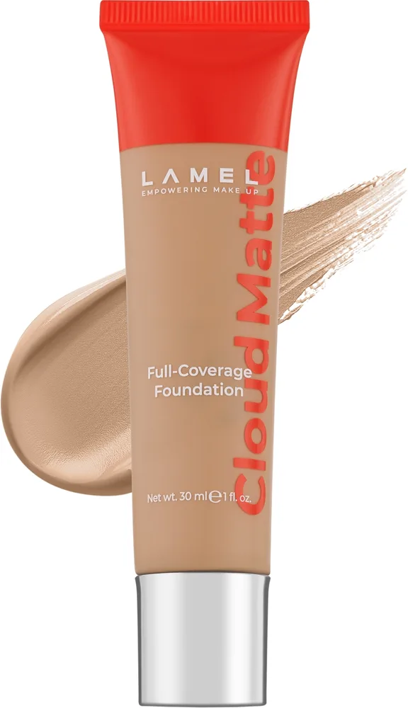 Тональный флюид LAMEL Make Up Cloud Matte Full-Coverage кроющий матирующий, 30 мл, оттенок 05C