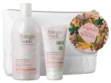 Набор Bottega Verde гель для душа с овсом и пребиотиками 400 мл крем для рук 75 мл и косметичка — фото 1