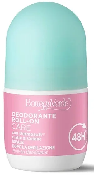 Дезодорант ролик Bottega Verde 48H с молочком хлопка и Dermosoft, для чувствительной кожи, 50 мл