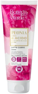 Лосьон для тела Bottega Verde Peonia с гиалуроновой кислотой и экстрактом пиона, увлажняющий, 200 мл