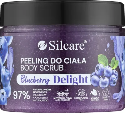 Пилинг для тела Silcare Blueberry Delight Body Scrub антицеллюлитный, с сахарными кристаллами, 350 мл