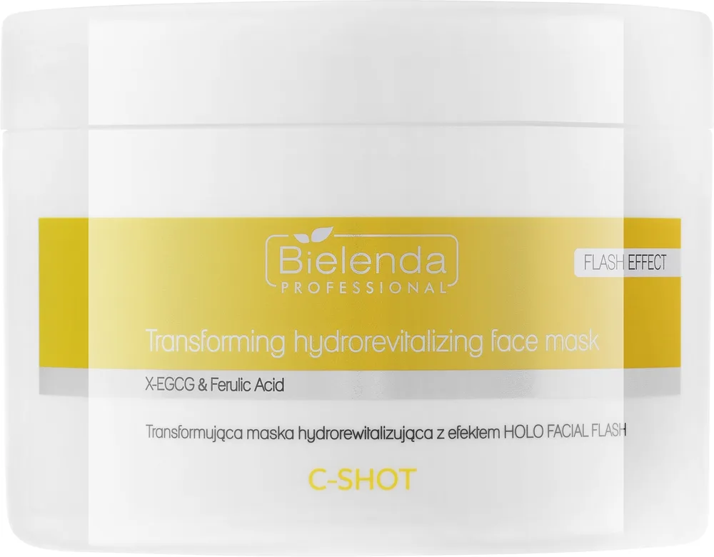 Гидроревитализирующая маска для лица с витамином C и убихиноном Bielenda Professional C-Shot Transforming, 150 мл