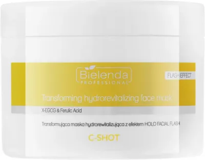 Гидроревитализирующая маска для лица с витамином C и убихиноном Bielenda Professional C-Shot Transforming, 150 мл