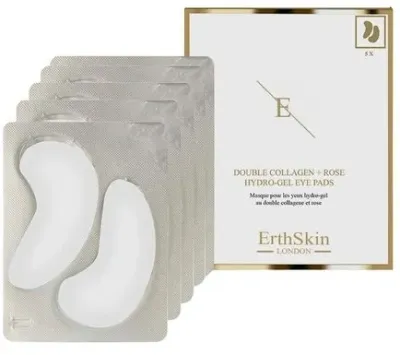 Патчи для глаз ErthSkin London Double Collagen + Rose Hydro-Gel Eye Pads гидрогелевые, с коллагеном и розовой эссенцией, 5 пар, 5 x 2 шт