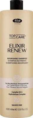 Шампунь Lisap Elixir Renew увлажняющий и питательный, без сульфатов, с маслом камелии и гиалуроновой кислотой, 250 мл, Италия, 1000 мл
