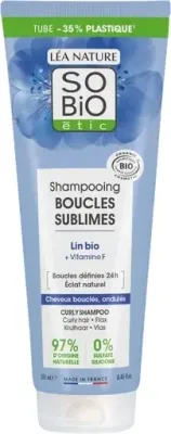 Шампунь для пушащихся волос So'Bio Etic Organic Linseed + Vitamin F Curly Shampoo для вьющихся и волнистых волос, 250 мл
