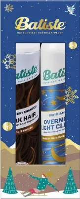 Набор сухих шампуней Batiste Overnight Light Cleanse и Dark and Deep Brown a Hint of Color для тёмных волос, 2 по 200 мл