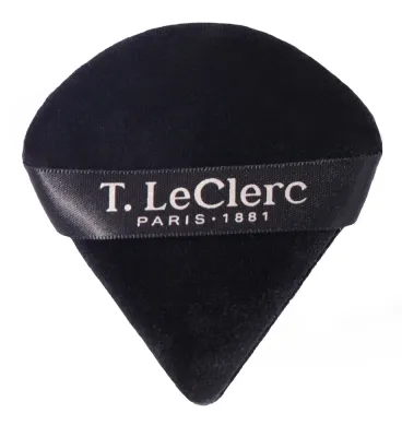 T. LeClerc T.LeClerc The Triangle Powder Puff - Пуховка для пудры T.LeClerc The Triangle Powder Puff, треугольная, с лентой, 1 шт