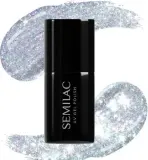 Новогодний набор Semilac New Year's Shimmers UV гель-лаки серебро и темно-синий 2 шт по 7 мл и масло для кутикулы 7 мл — фото 4