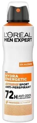 L'Oreal Paris Men Expert Hydra Energetic Extreme Sport антиперспирант-спрей мужской 150 мл, с охлаждающим эффектом