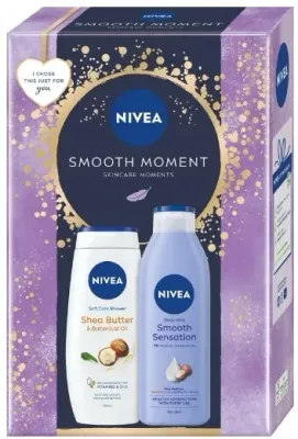 Набор NIVEA Smooth Sensation молочко для тела 250 мл и гель для душа с маслом ши 250 мл