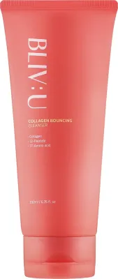 Bliv:U Collagen Bouncing Cleanser очищающая пенка с коллагеном, эластином и пептидами 200 мл