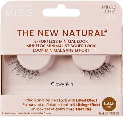 Ресницы накладные Kiss The New Natural Half Lash половинные, самоклеящиеся, 2 шт