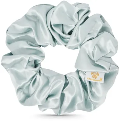 Резинка для волос Crystallove Silk Hair Band Amazonite шёлковая, оттенок амазонит, 1 шт
