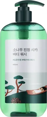 Round Lab Pine Cica Calming Body Wash гель для душа успокаивающий с экстрактами сосны и центеллы, салициловой кислотой и гиалуроновой кислотой 400 мл