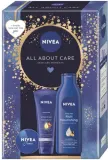 Набор NIVEA All About Care питательное молочко для тела 250 мл крем для рук 100 мл и универсальный крем 30 мл — фото 1
