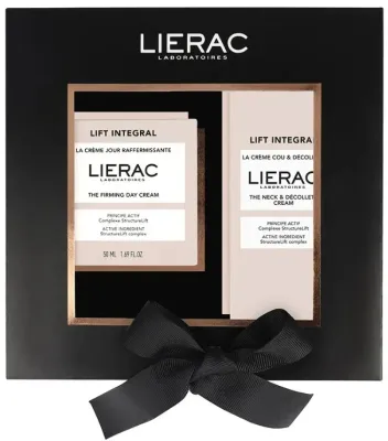 Набор для лица Lierac Lift Integral дневной крем и крем для шеи и декольте со скваланом для зрелой кожи 2x50 мл