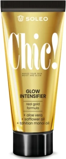 Ускоритель загара для солярия Soleo Glow Intensifier сафлор золотые частицы 150 мл