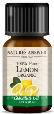 Nature`s Answer Nature's Answer Lemon Essential Oil - Эфирное масло Natures Answer Лимон 15 мл органическое цитрусовое бодрящее