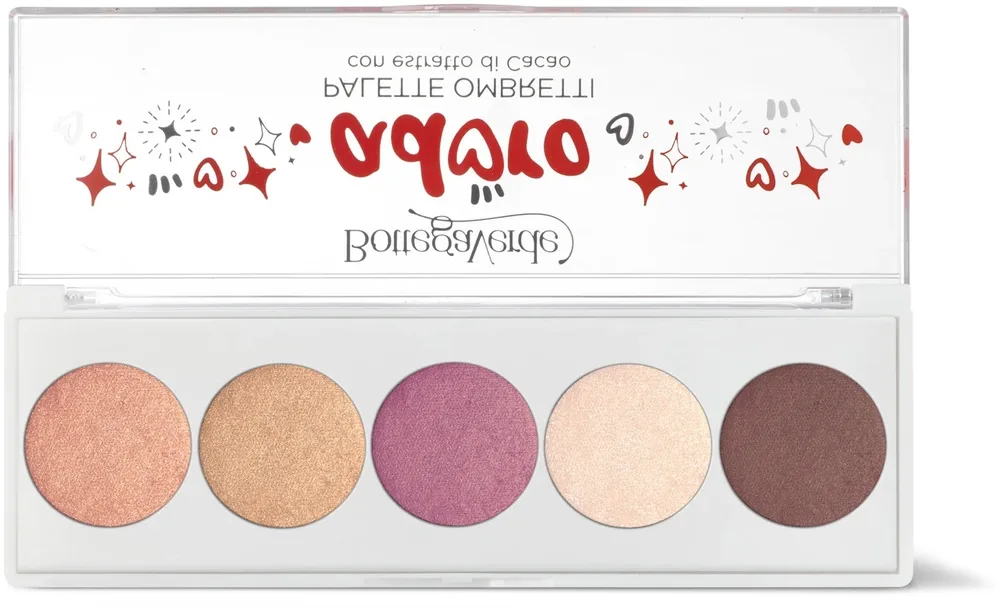 Палетка теней для век Bottega Verde Adoro Eyeshadow Palette 5 оттенков, матовые и перламутровые, 5,5 г