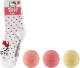 Детский набор Hello Kitty три бомбочки для ванны с маслом винограда и авокадо и носочки 3x50 г — фото 2