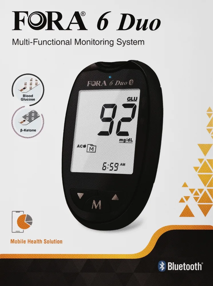 Глюкометр и кетометр BeKeto GluKeto Meter 2 в 1, 1 шт
