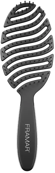 Щётка для волос Framar Flex Brush Black термостойкая, для сушки феном, 1 шт