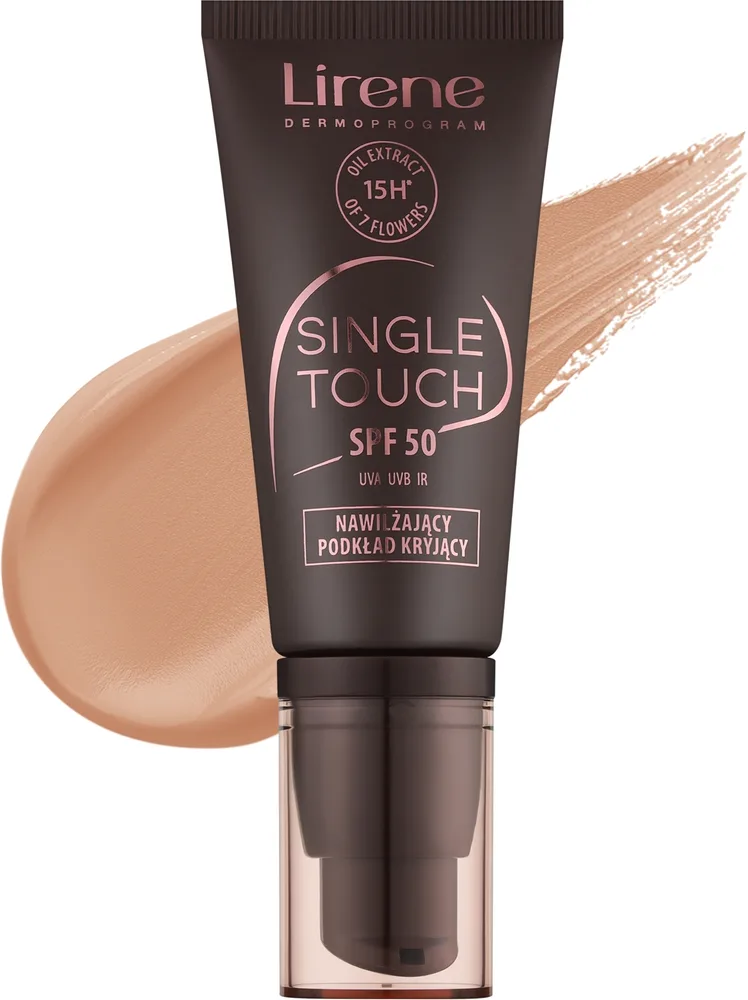 Тональный флюид Lirene Single Touch увлажняющий матирующий SPF 50, 30 мл, оттенок 02 - Natural