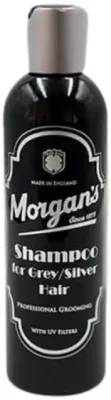 Morgan`s Morgan's Shampoo for Grey / Silver Hair - Шампунь для седых волос Morgan's Shampoo for Grey / Silver Hair, с фиолетовым пигментом и маслом жожоба, 250 мл