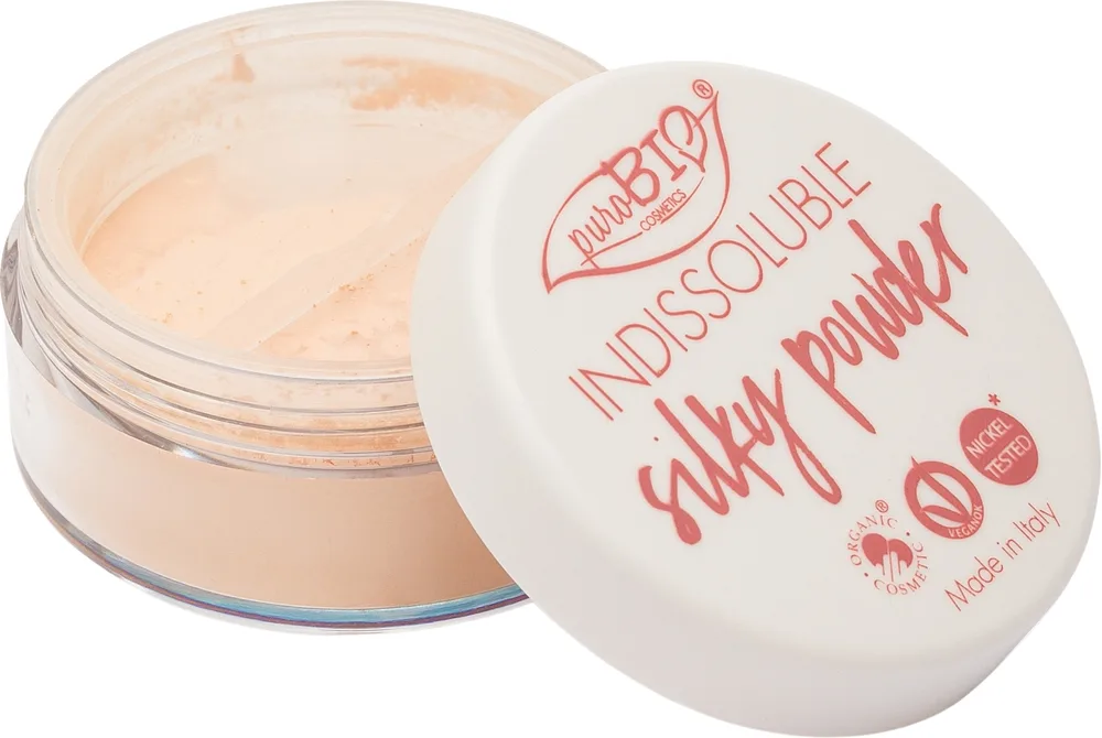 Рассыпчатая пудра PuroBio Cosmetics Indissoluble Silky Powder матирующая шелковистая, 8 г, оттенок 03 - Cream
