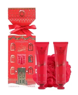 Набор Grace Cole The Luxury Bathing Wild Fig & Cranberry гель для душа 100 мл лосьон для тела 100 мл и губка
