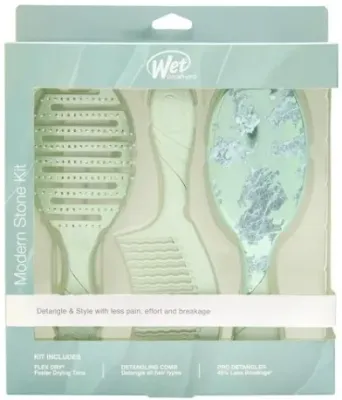 Набор расчесок Wet Brush Pro Detangler Modern Stone щетка Flex Dry гребень и щетка для распутывания 3 шт
