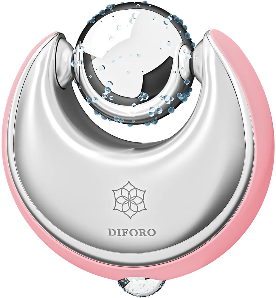 Массажёр для лица Diforo Ice Globes Pink, криотерапия и термотерапия, два шарика с гелем, розовый, 1 шт