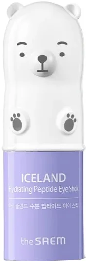 The Saem Iceland Hydrating Peptide Eye Stick стик для кожи вокруг глаз увлажняющий с пептидами, от отёков и тёмных кругов, 7 г