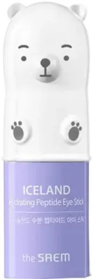 The Saem Iceland Hydrating Peptide Eye Stick стик для кожи вокруг глаз увлажняющий с пептидами, от отёков и тёмных кругов, 7 г