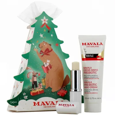 Набор Mavala Swiss Marmot крем для рук с пребиотиками 50 мл и бальзам для губ 4.5 г