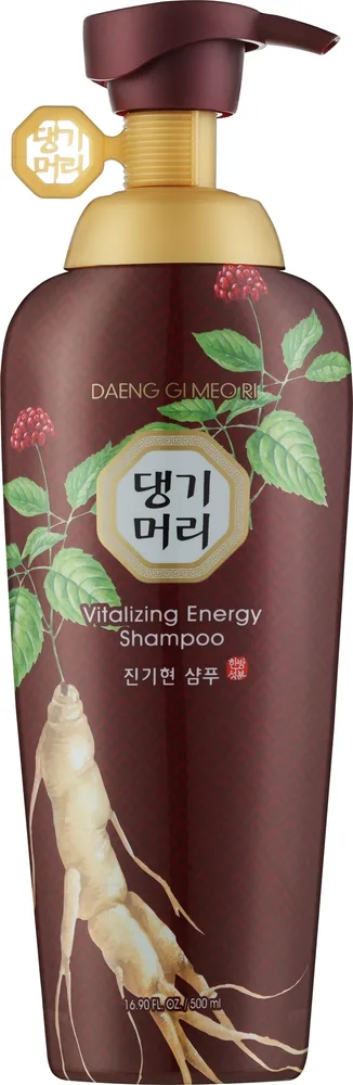 Шампунь Daeng Gi Meo Ri Vitalizing Energy регенерирующий, с кератином, женьшенем и 33% растительных экстрактов, 500 мл, Корея