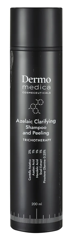 Шампунь-пилинг Dermomedica Trichotherapy Azelaic 2в1, против выпадения волос, перхоти и жирности кожи головы, 200 мл, Польша