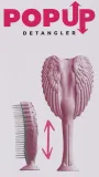 Щётка для волос Tangle Angel Pop-Up Detangler для распутывания, складная, бело-серая, 1 шт — фото 3